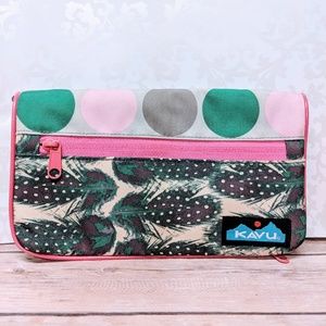 Kavu Feather & Polka Dot Folded Wallet